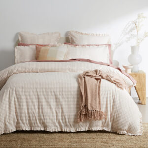 Eliza Gingham Check Quilt Cover - Queen
