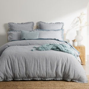 Eliza Gingham Check Quilt Cover - Queen