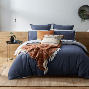 Lusso Reversible Brushed Cotton Blend King Quilt Cover