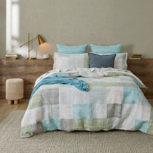 Mondrian Geometric Patchwork Quilt Cover - King