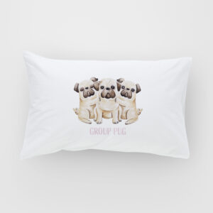 Novelty Group Pug Standard Pillowcase